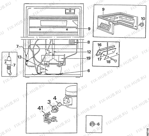 Взрыв-схема холодильника Arthurmartinelux AR3316W - Схема узла Cooling system 017